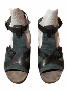 Dansko Green and Brown Strappy Sandals